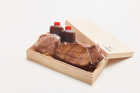 飛騨牛のローストビーフとかさねミルフィーユのセット